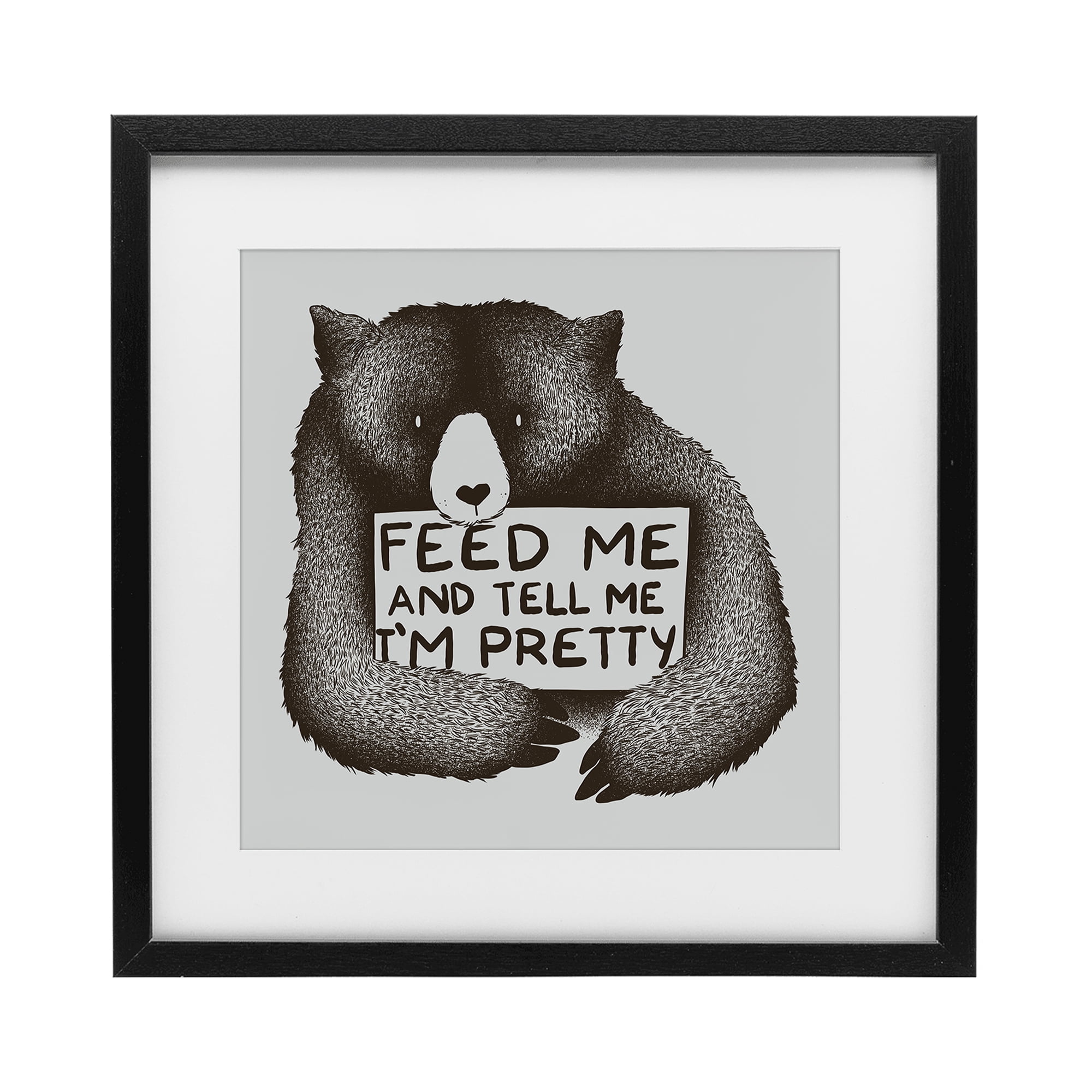 Stupell Industries Feed & Tell Me I'm Pretty Black Framed Print Under Glass, design by Tobe Fonseca