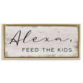 Stupell Industries Feed The Kids Humor Typography Painting Gold Floater