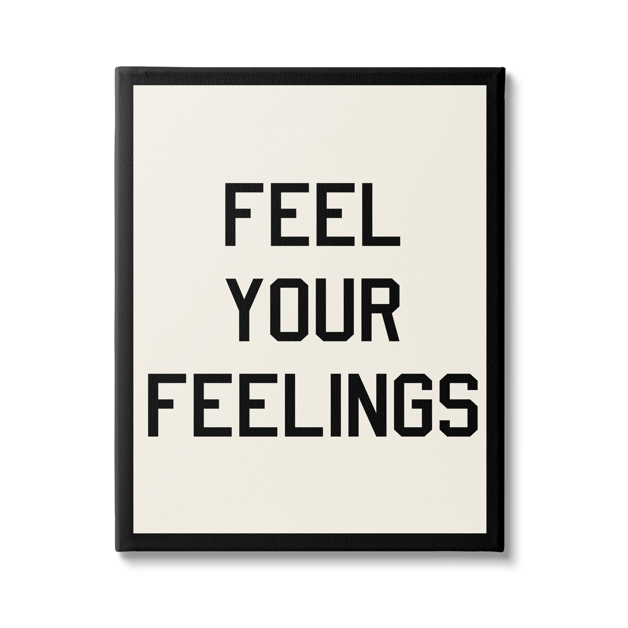 Stupell Industries Feel Your Feelings Phrase Inspirational Painting Gallery Wrapped Canvas Print Wall Art, 36 x 48