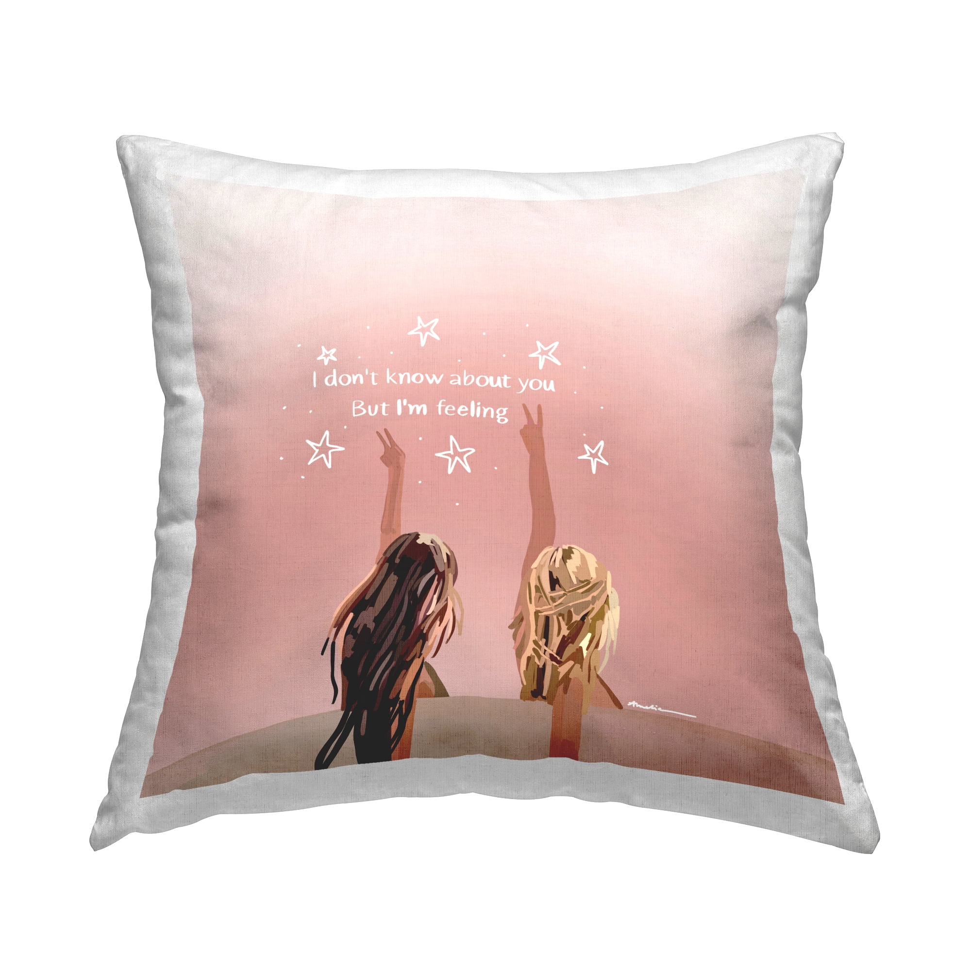 Stupell Industries Feeling 22 Lyrics Decorative Printed Throw Pillow Design by Amelia Noyes.