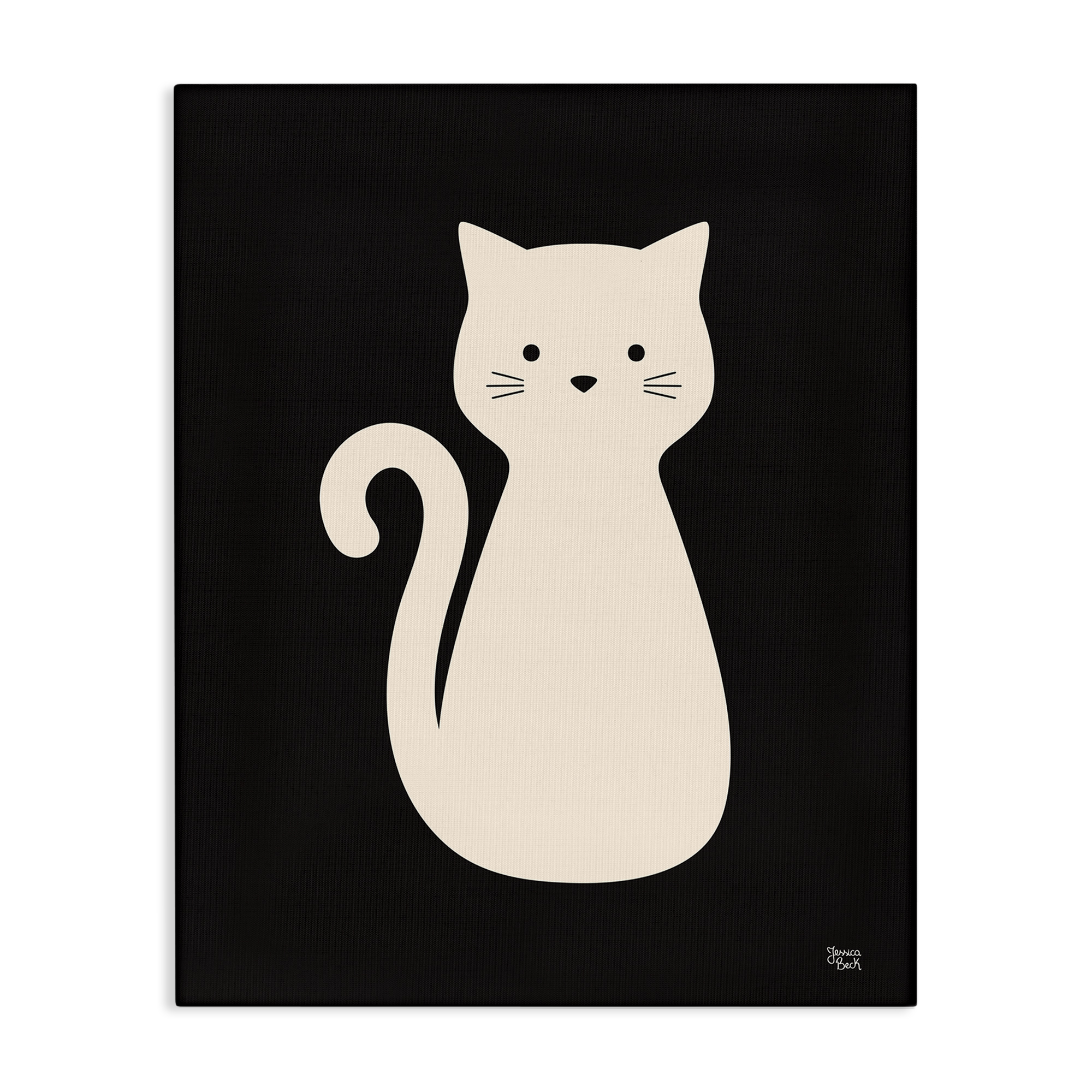 Stupell Industries Feline Grace White Cat Animals Painting Wrapped Canvas Art Print Wall Art, 30 x 40