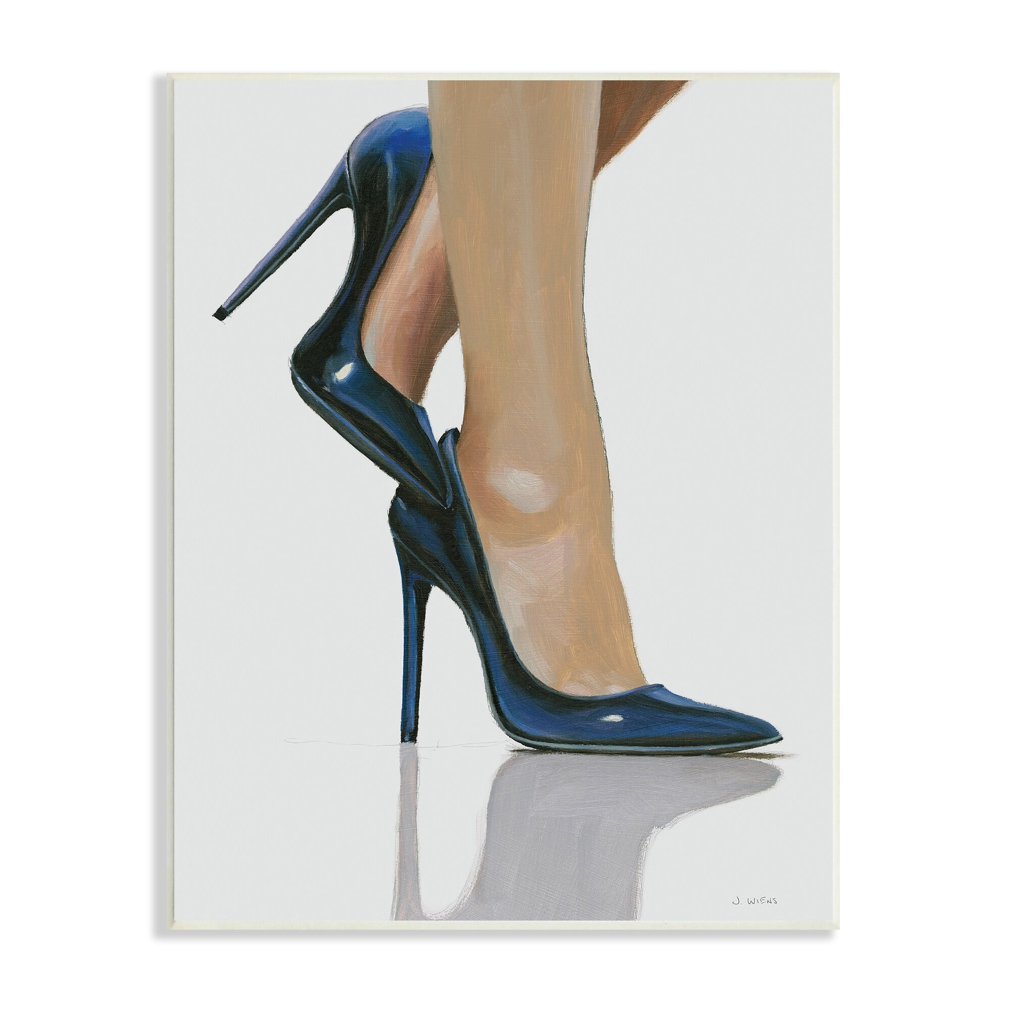 Stupell Industries Female Fashion Feet Black Stiletto High Heels, 10 x 15, Design by James Wiens