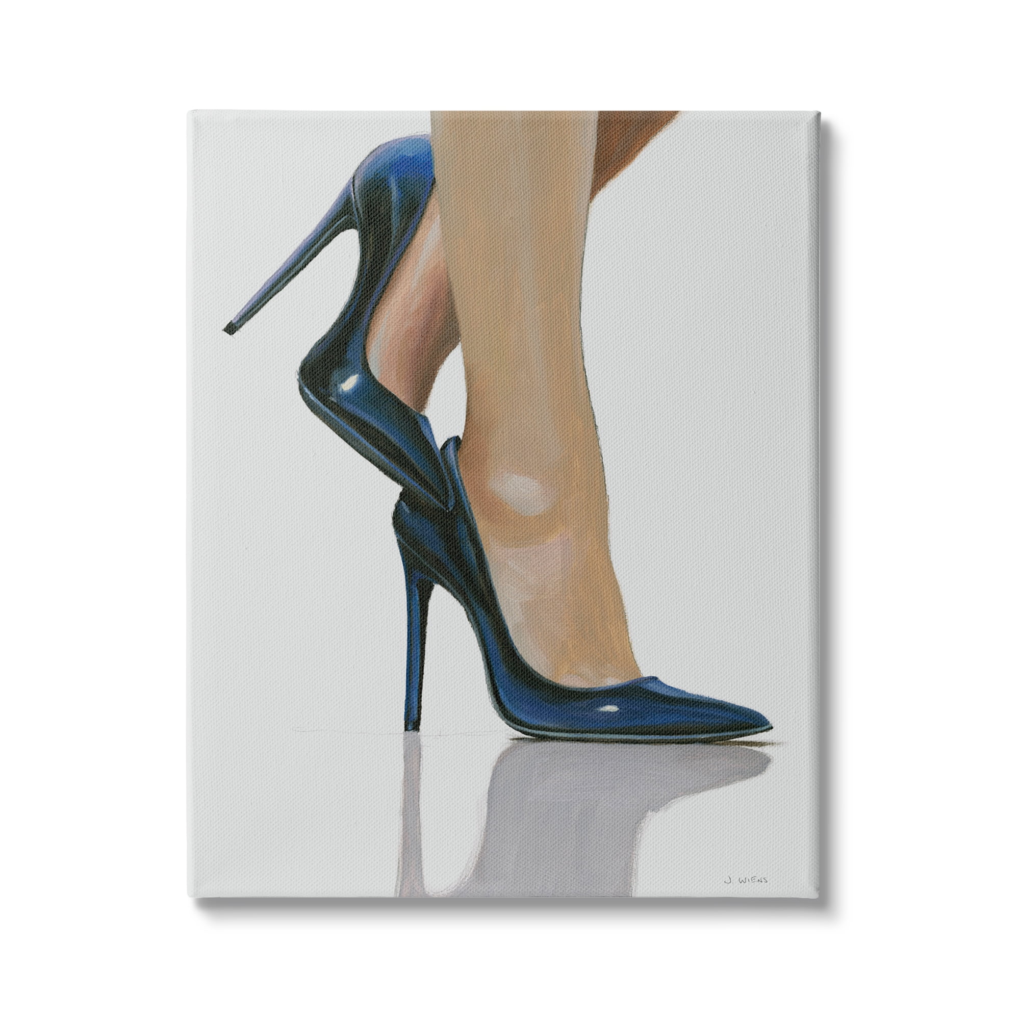 Stupell Industries Female Fashion Feet Black Stiletto High Heels, 30 x 40, Design by James Wiens