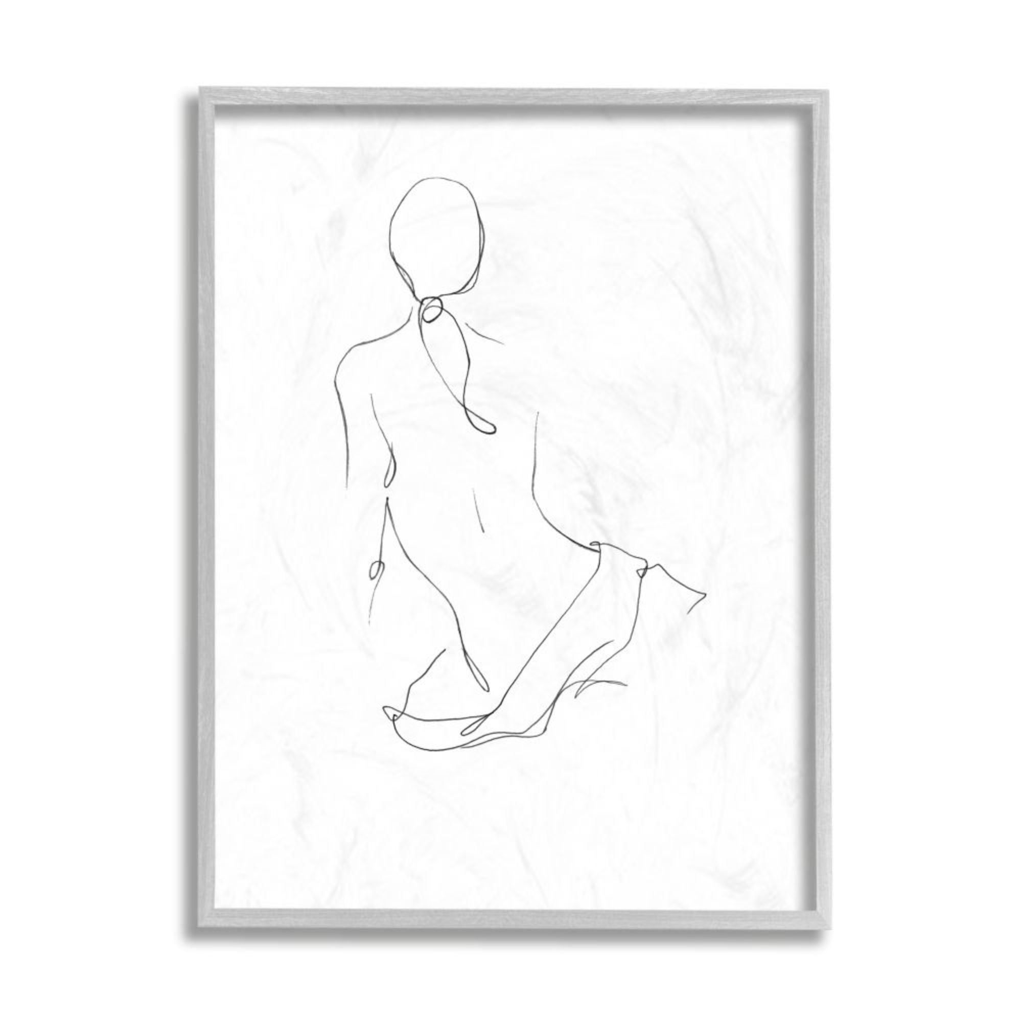 Stupell Industries Female Figure Pose Back Linework Minimal Design Design by Ethan Harper