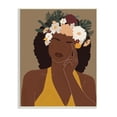 thumbnail image 1 of Stupell Industries Female Pondering Tropical Floral Crown Monstera Leaf, 10 x 15, Designed by JJ Design House LLC, 1 of 6