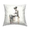 thumbnail image 1 of Stupell Industries Female Portrait Impression Decorative Printed Throw Pillow Design by Irena Orlov., 1 of 6