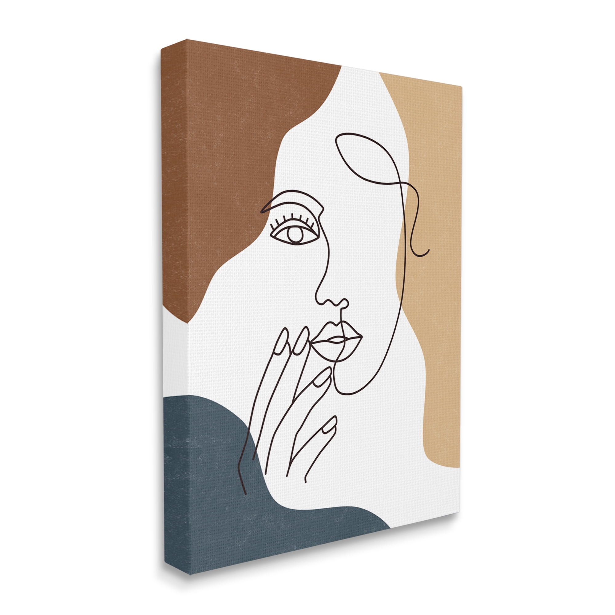 Stupell Industries Female Portrait Line Drawing Between Abstract Shapes, 30 x 40, Designed by JJ Design House LLC
