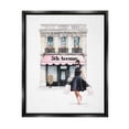 thumbnail image 1 of Stupell Industries Female Shopping Architecture Beauty & Fashion Painting Black Floater Framed Canvas Art Print Wall Art, 17 x 21, 1 of 10