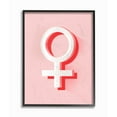 thumbnail image 1 of Stupell Industries Female Symbol Fashion Modern Pink Textured Design Framed Giclee Texturized Art by Daphne Polselli, 1 of 8