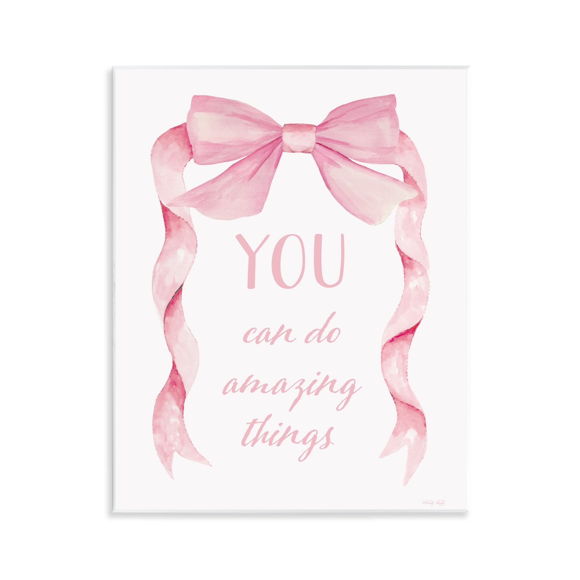 Stupell Industries Feminine Encouragement Ribbon Wall Plaque Art, design by Cindy Jacobs