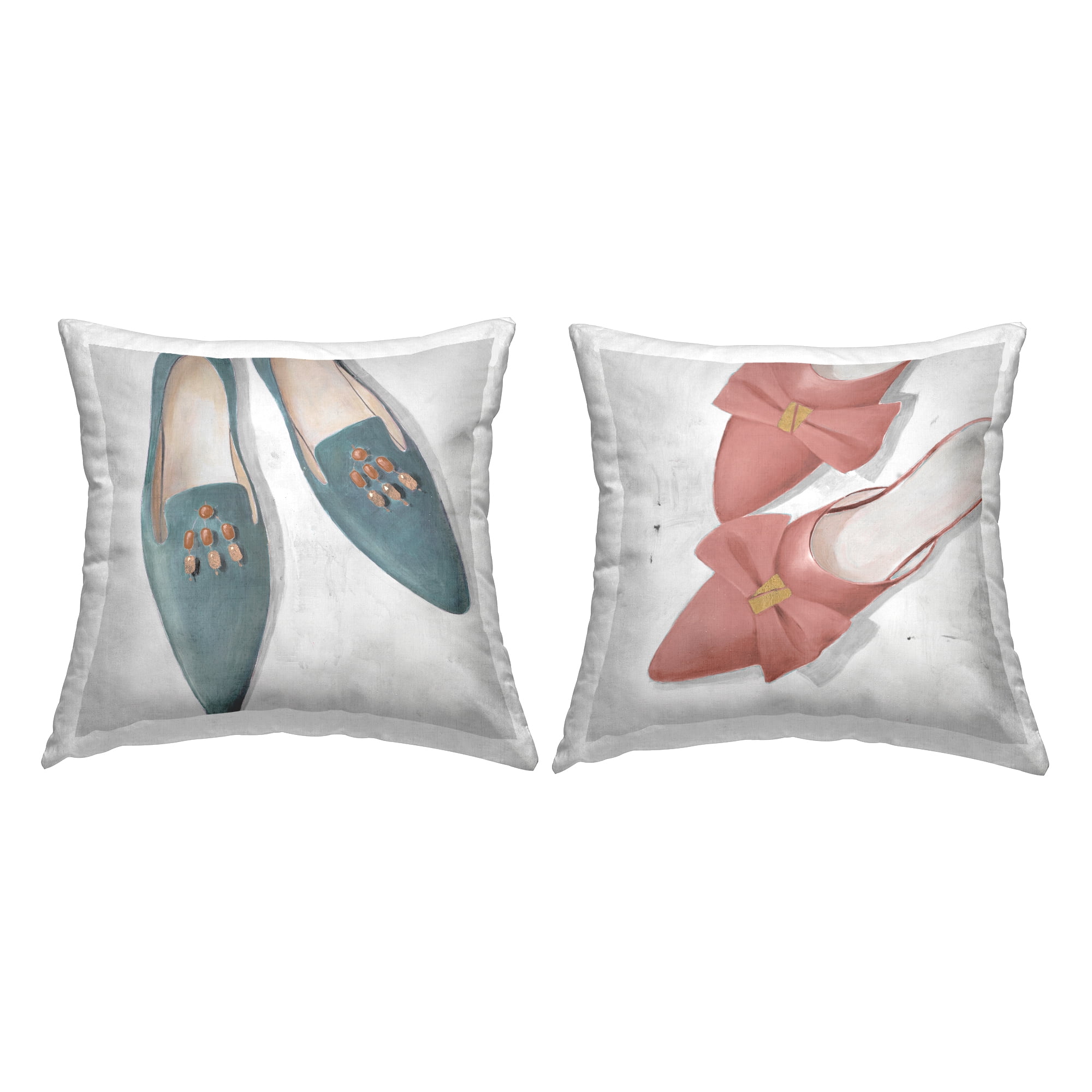 Stupell Industries Feminine Fashion Shoes Decorative Printed Throw Pillow Design by Lorenzo Collective.