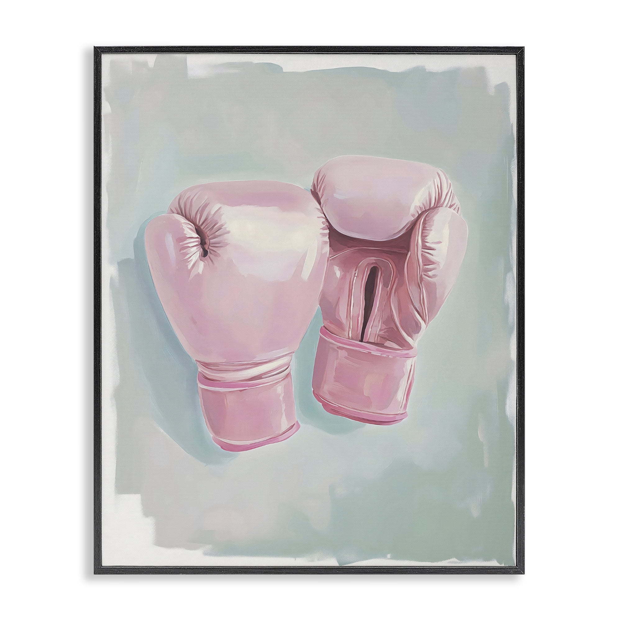 Stupell Industries Feminine Pink Boxing Gloves Black Framed Giclee Art, design by The Prints Vibe