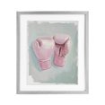 thumbnail image 1 of Stupell Industries Contemporary Feminine Pink Boxing Gloves Gray Framed Print Under Glass, 13 x 16, by The Prints Vibe, 1 of 8