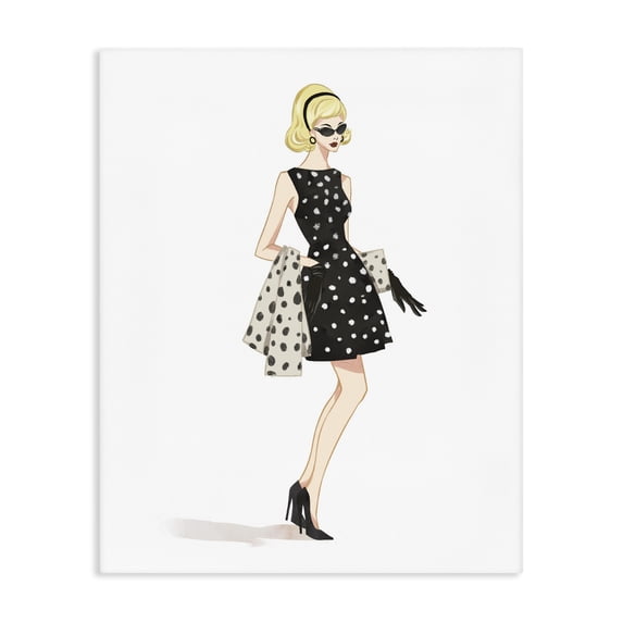 Stupell Industries Art Deco Feminine Retro Fashion Canvas Art, 16 x 20, by Ziwei Li