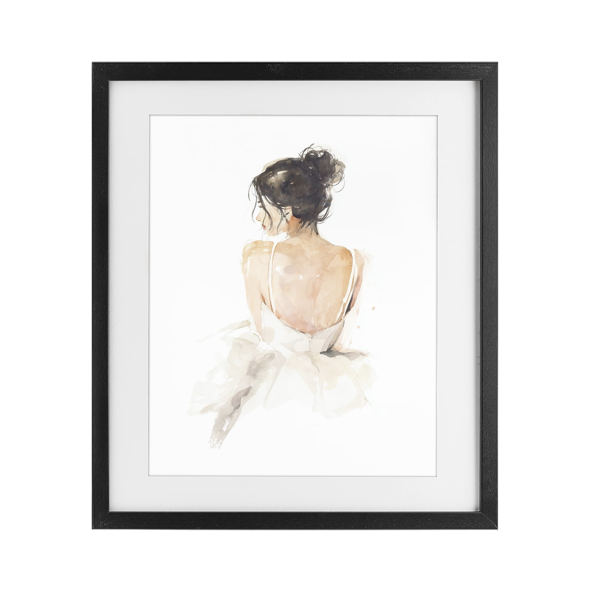 Stupell Industries Feminine Serenity Woman Black Framed Print Under Glass, design by Svetlana Aleynikova