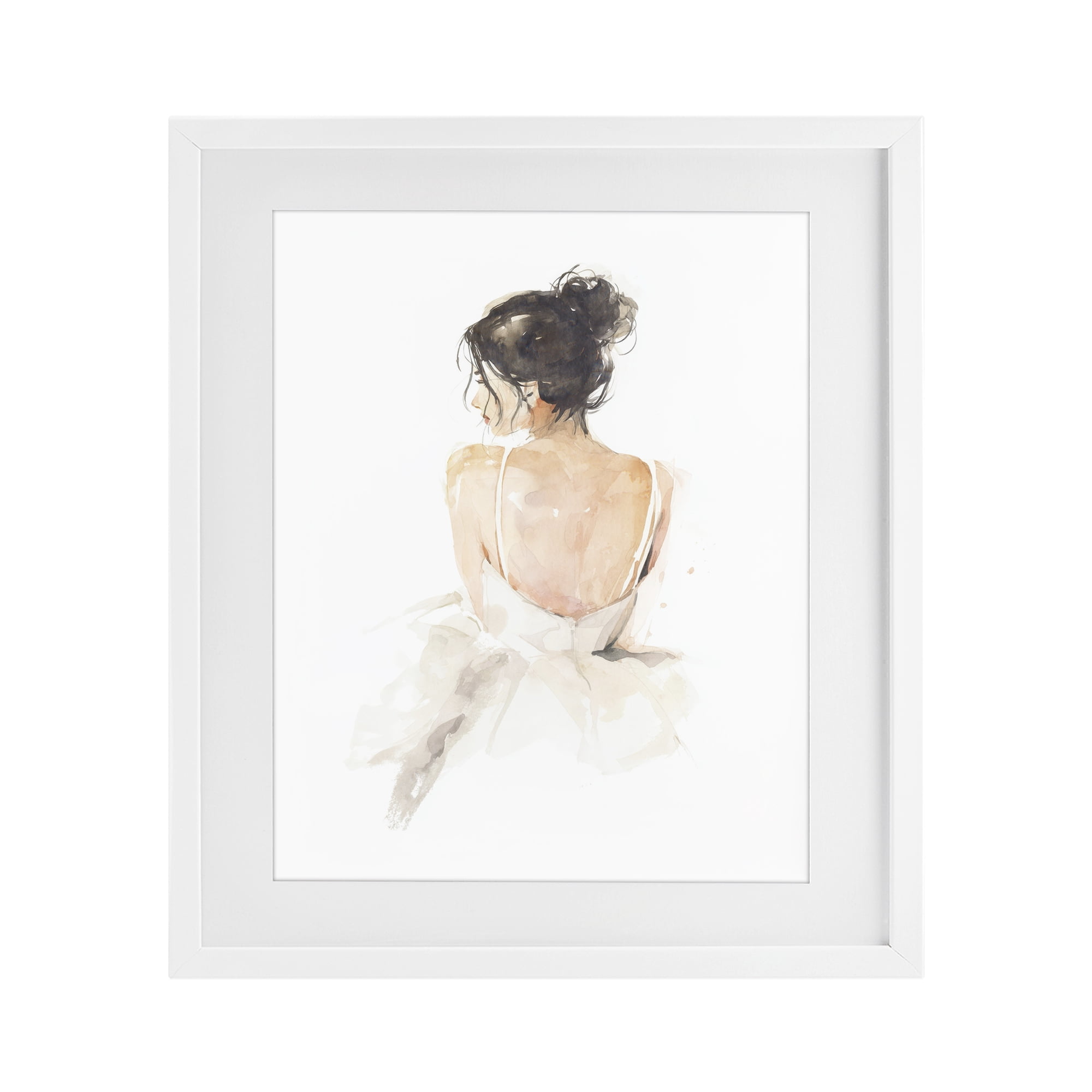 Stupell Industries Feminine Serenity Woman White Framed Print Under Glass, design by Svetlana Aleynikova