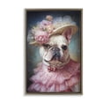 thumbnail image 1 of Stupell Industries Feminine Victorian Frenchie Brown Framed Floater Canvas Wall Art design by Wumples, 25 x 17, 1 of 9
