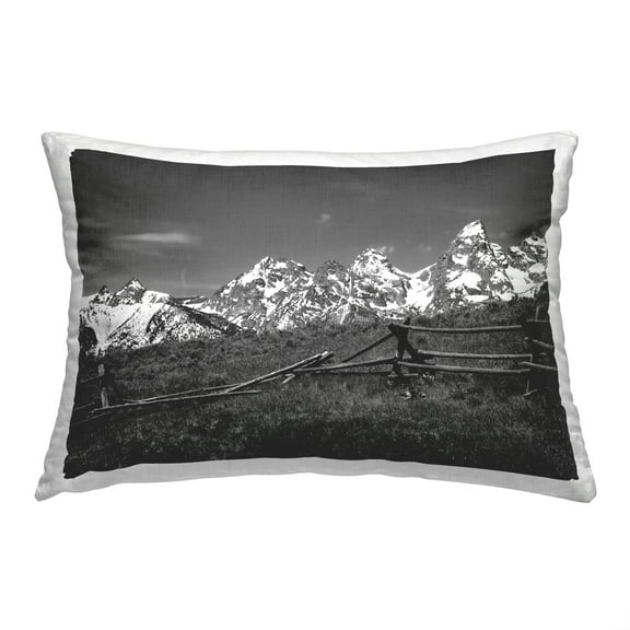 Stupell Industries Fence & Mountain Peaks Decorative Printed Throw Pillow, 14 x 20