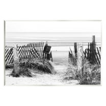Stupell Industries Fenced Beach Path Landscape Photography Unframed Art Print Wall Art, 15 x 10
