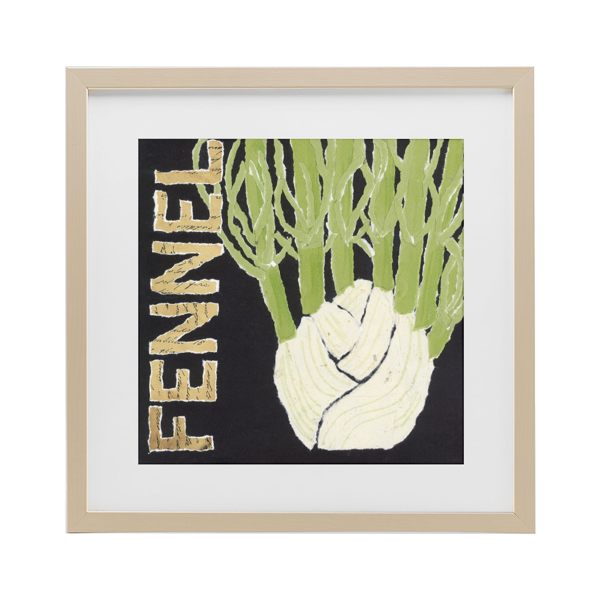 Stupell Industries Fennel Root Vegetable Birch Framed Print Under Glass, design by Nancy Overton