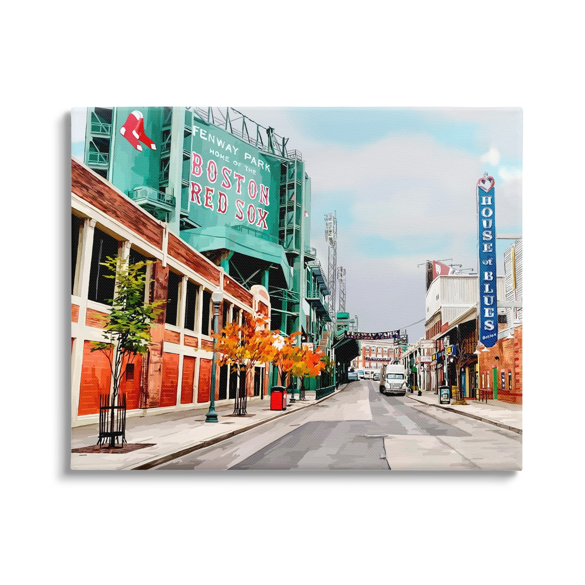 Stupell Industries Fenway Park Boston Cityscape Town & City Photography Gallery Wrapped Canvas Print Wall Art