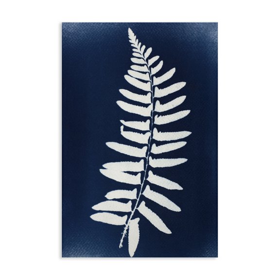 Stupell Industries Fern Leaf on Indigo Canvas Wall Art, design by Lynn Byrd