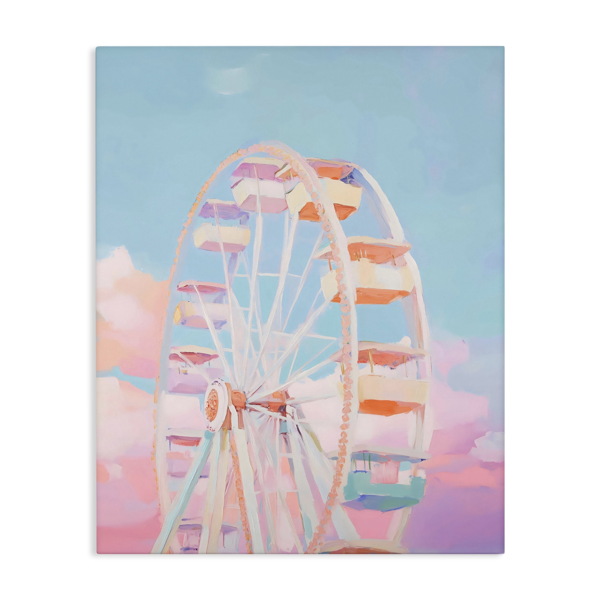 Stupell Industries Ferris Wheel & Cotton Candy Sky Canvas Wall Art, design by The Prints Vibe