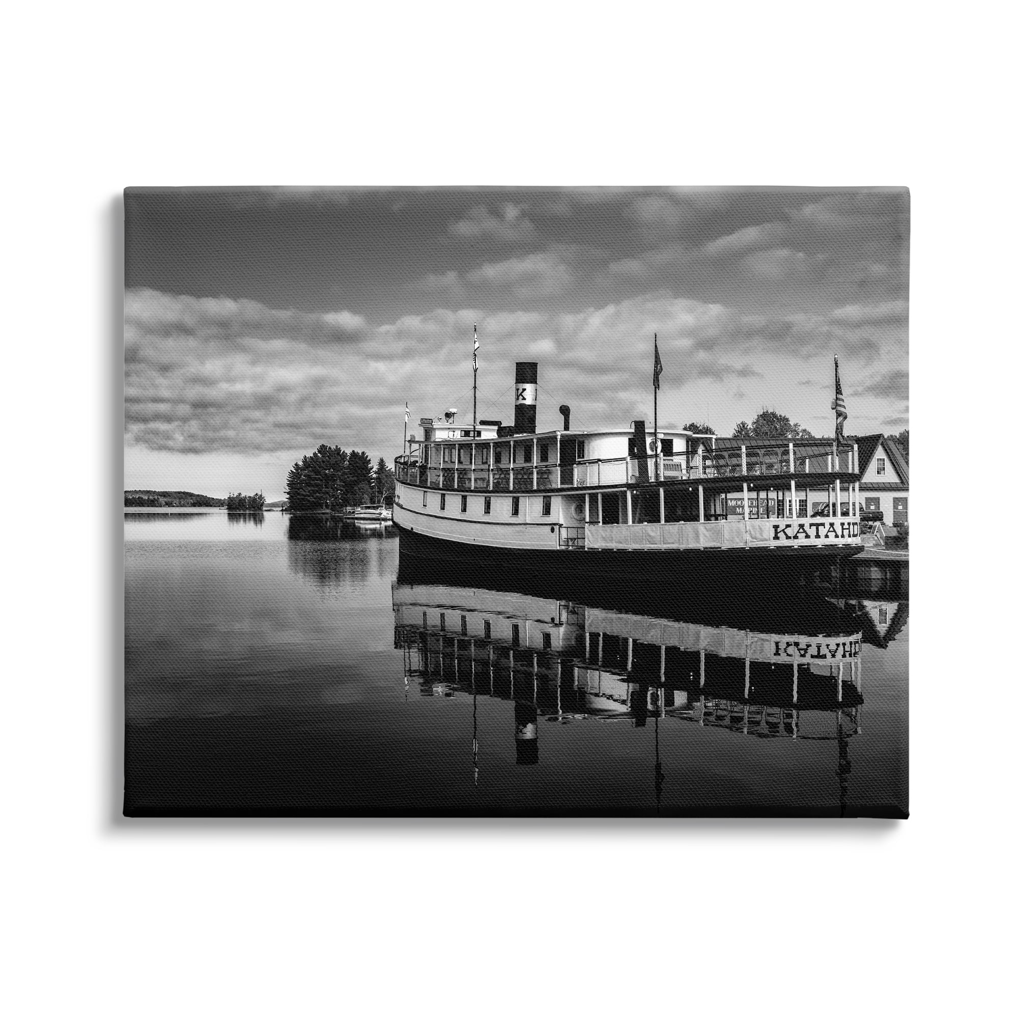 Stupell Industries Ferry Port Photography Transportation Photography Gallery Wrapped Canvas Art Print Wall Art, 40 x 30