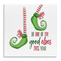 Stupell Industries Festive Be A Good Elf Quotes and Sayings Painting Unframed Art Print Wall Art, 12 x 12