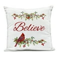 thumbnail image 1 of Stupell Industries Festive Believe Greenery Outdoor Printed Pillow design by Sally Swatland, 18 x 7 x 18, 1 of 6
