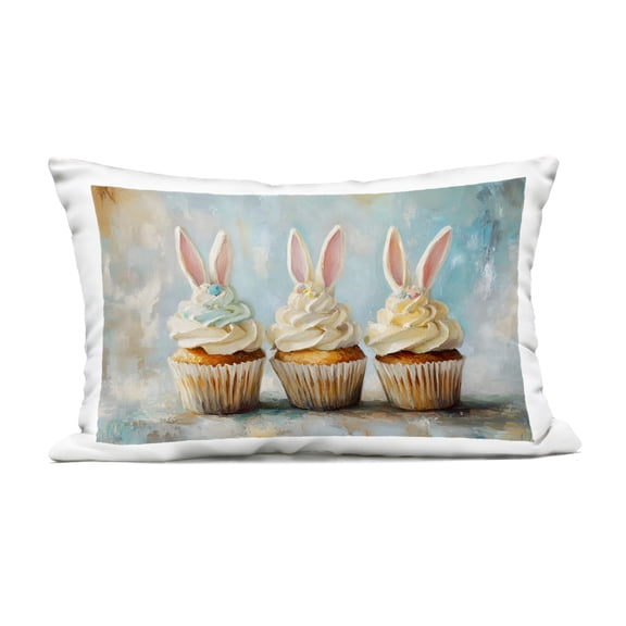 Stupell Industries Festive Bunny Ear Cupcakes Outdoor Printed Pillow, design by Franklyn Gregory