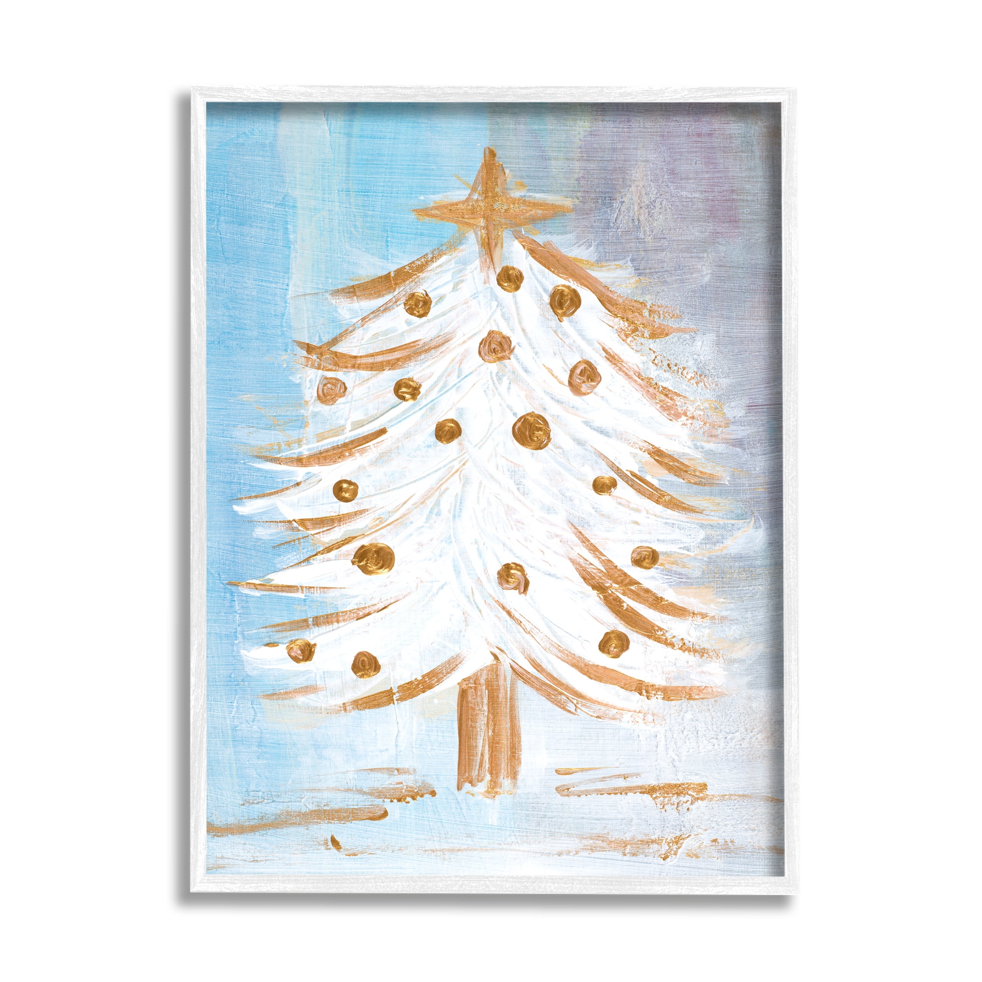 Stupell Industries Festive Christmas Tree Contemporary Winter Snow Forest, 16 x 20, Design by Robin Maria