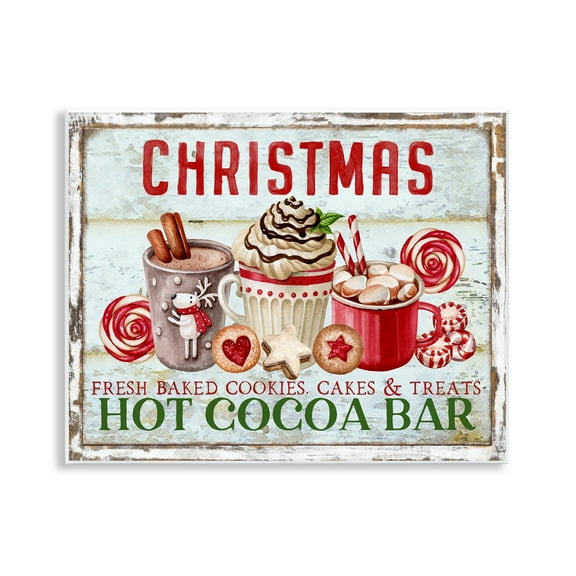 Stupell Industries Festive Hot Chocolate Holiday Painting Unframed Art Prints Wall Art, 14 x 11