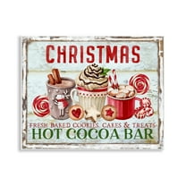 Stupell Industries Festive Hot Chocolate Holiday Painting Unframed Art Prints Wall Art, 14 x 11