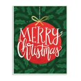 thumbnail image 1 of Stupell Industries Festive Merry Christmas Text Red Ornament Wall Plaque Design by Taylor Shannon, 1 of 5