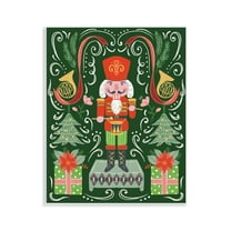 Stupell Industries Festive Nutcracker Celebration Holiday Painting Unframed Art Print Wall Art, 11 x 14