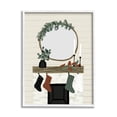 thumbnail image 1 of Stupell Industries Festive Room Interior Holiday Stocking Fireplace Holiday Painting White Framed Art Print Wall Art, 24 x 30, 1 of 8