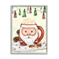 thumbnail image 1 of Stupell Industries Festive Santa Claus Marshmallow Mug Holiday Beverage Food & Beverage Painting Gray Framed Art Print Wall Art, 16 x 20, 1 of 5