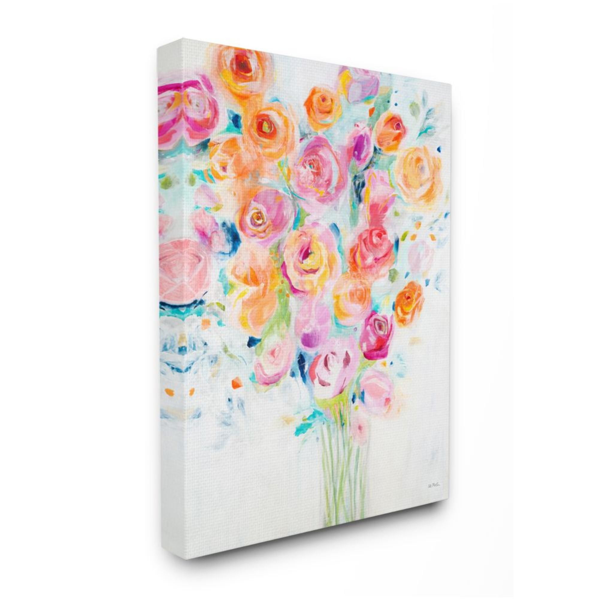Festive Spring Florals Multicolor Canvas Wall Art, 30 x 40