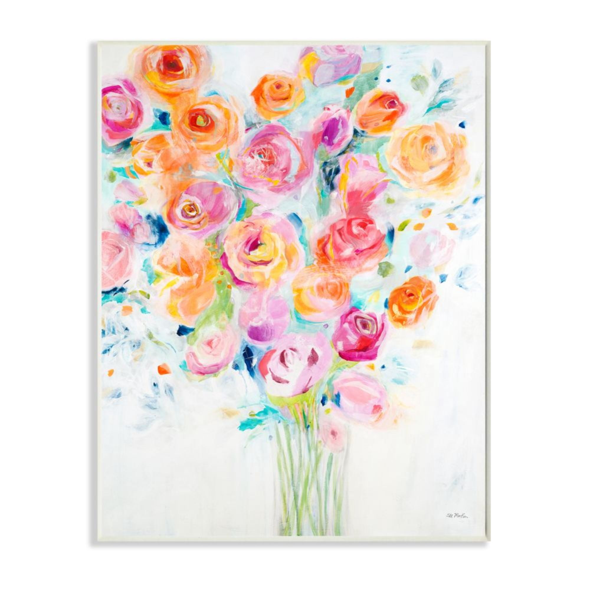 Stupell Industries Festive Spring Florals Organic Curved Petals Design by Third and Wall