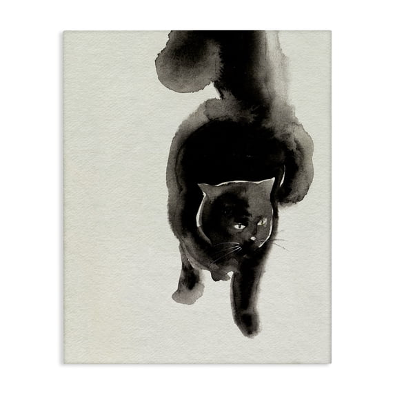 Stupell Industries Contemporary Fierce Black Cat Canvas Art, 36 x 48, by Melissa Wang