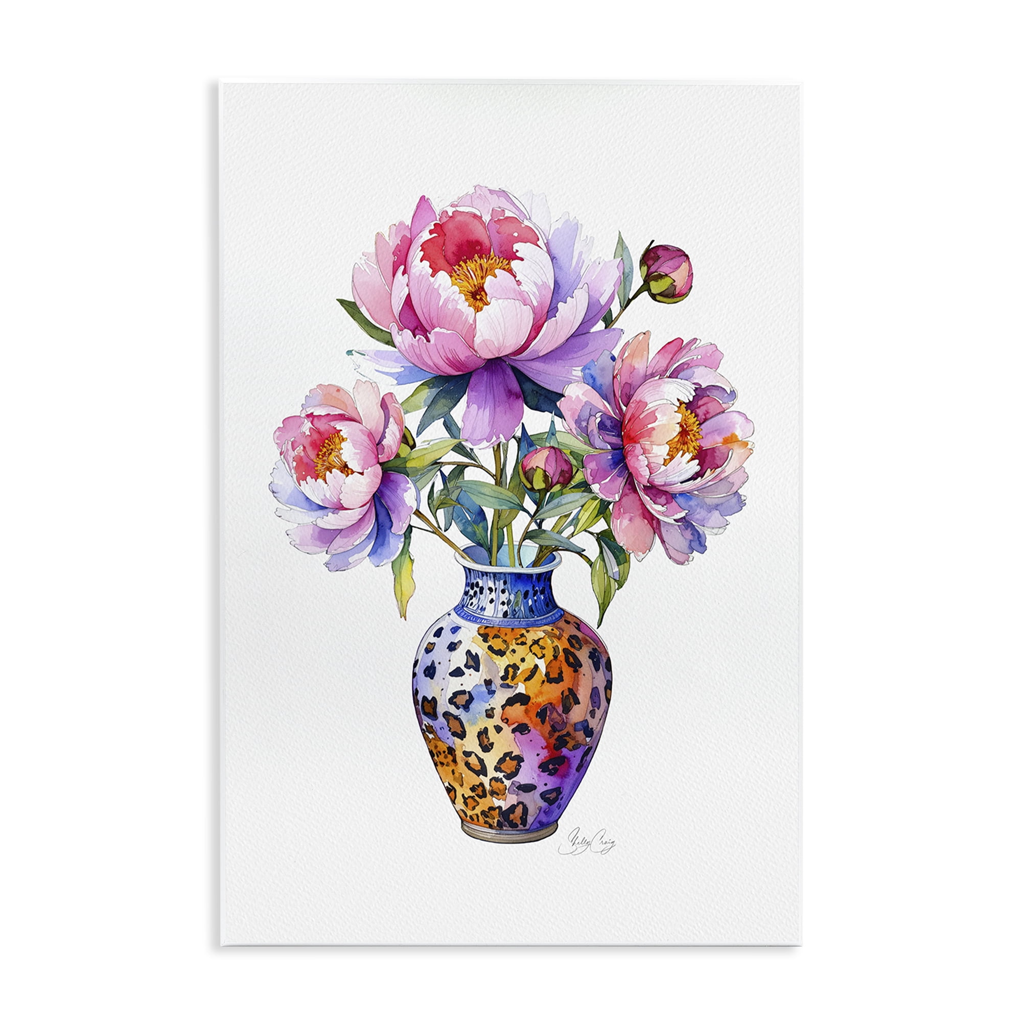 Stupell Industries Fierce Blooms Flower Vase Wall Plaque Art, design by Shelly Craig