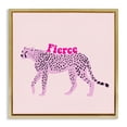 thumbnail image 1 of Stupell Industries Fierce Cheetah on Pink Gold Framed Floater Canvas Wall Art design by Ashley Singleton, 25 x 25, 1 of 9