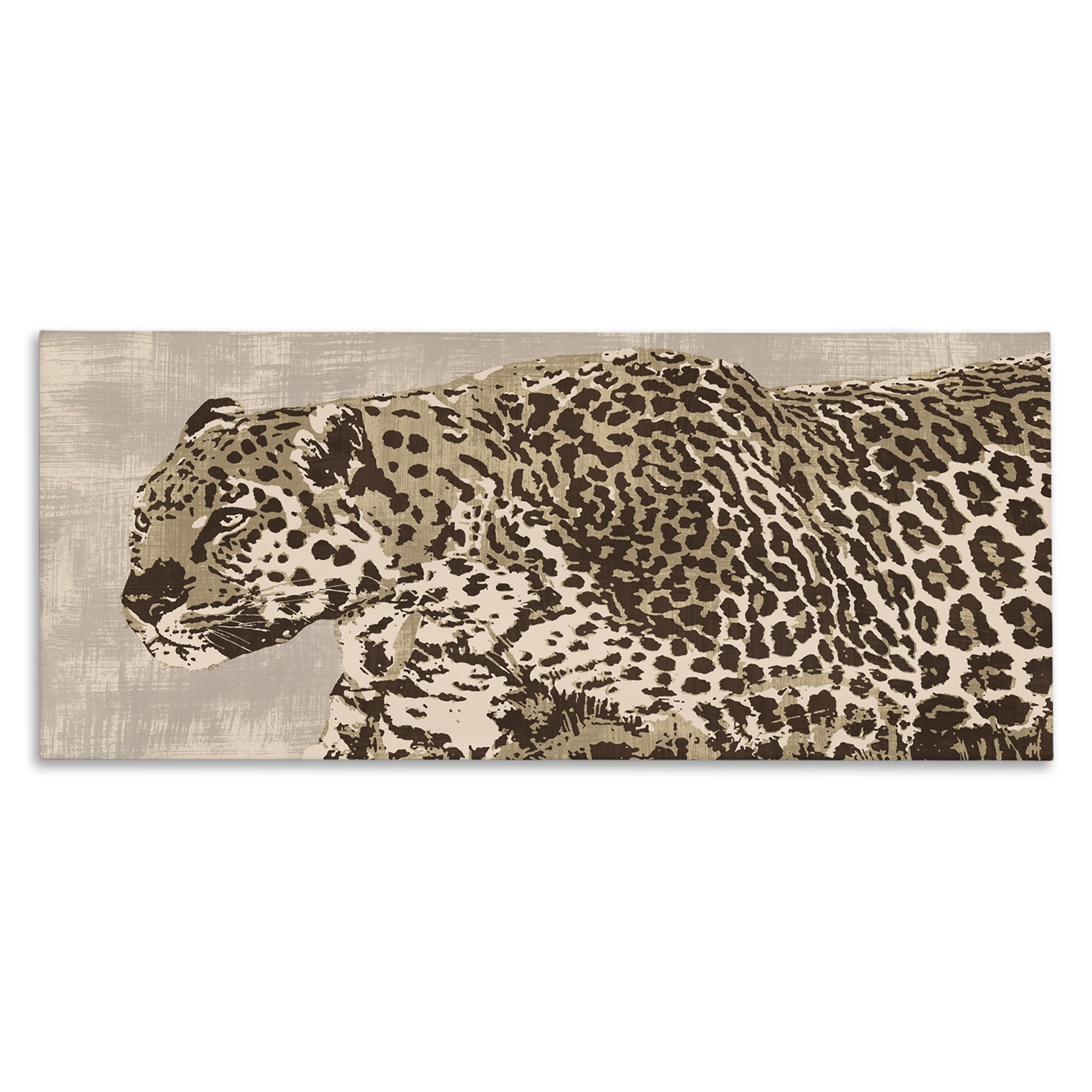 Stupell Industries Fierce Growling Cheetah Animals Painting Wrapped Canvas Art Print Wall Art, 30 x 13