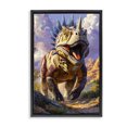 thumbnail image 1 of Stupell Industries Bohemian Fierce Horned Dinosaur Black Floating Frame Canvas Art, 17 x 25, by Creative Studio, 1 of 8