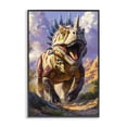 thumbnail image 1 of Stupell Industries Bohemian Fierce Horned Dinosaur Black Framed Giclee Art, 12 x 18, by Creative Studio, 1 of 8