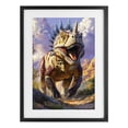 thumbnail image 1 of Stupell Industries Bohemian Fierce Horned Dinosaur Black Framed Print Under Glass, 14 x 20, by Creative Studio, 1 of 8