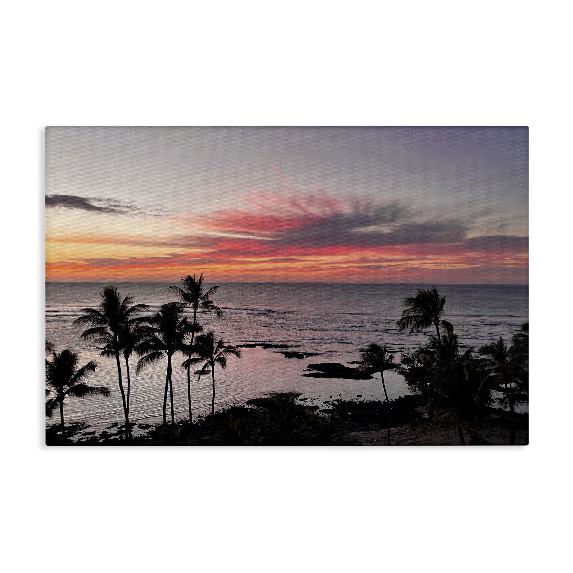 Stupell Industries Fierce Sunset View Landscape Photography Gallery Wrapped Canvas Art Print Wall Art, 24 x 16