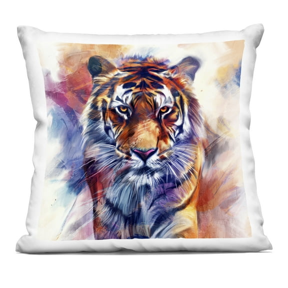 Stupell Industries Fierce Vibrant Tiger Design by Kim Allen Throw Pillow