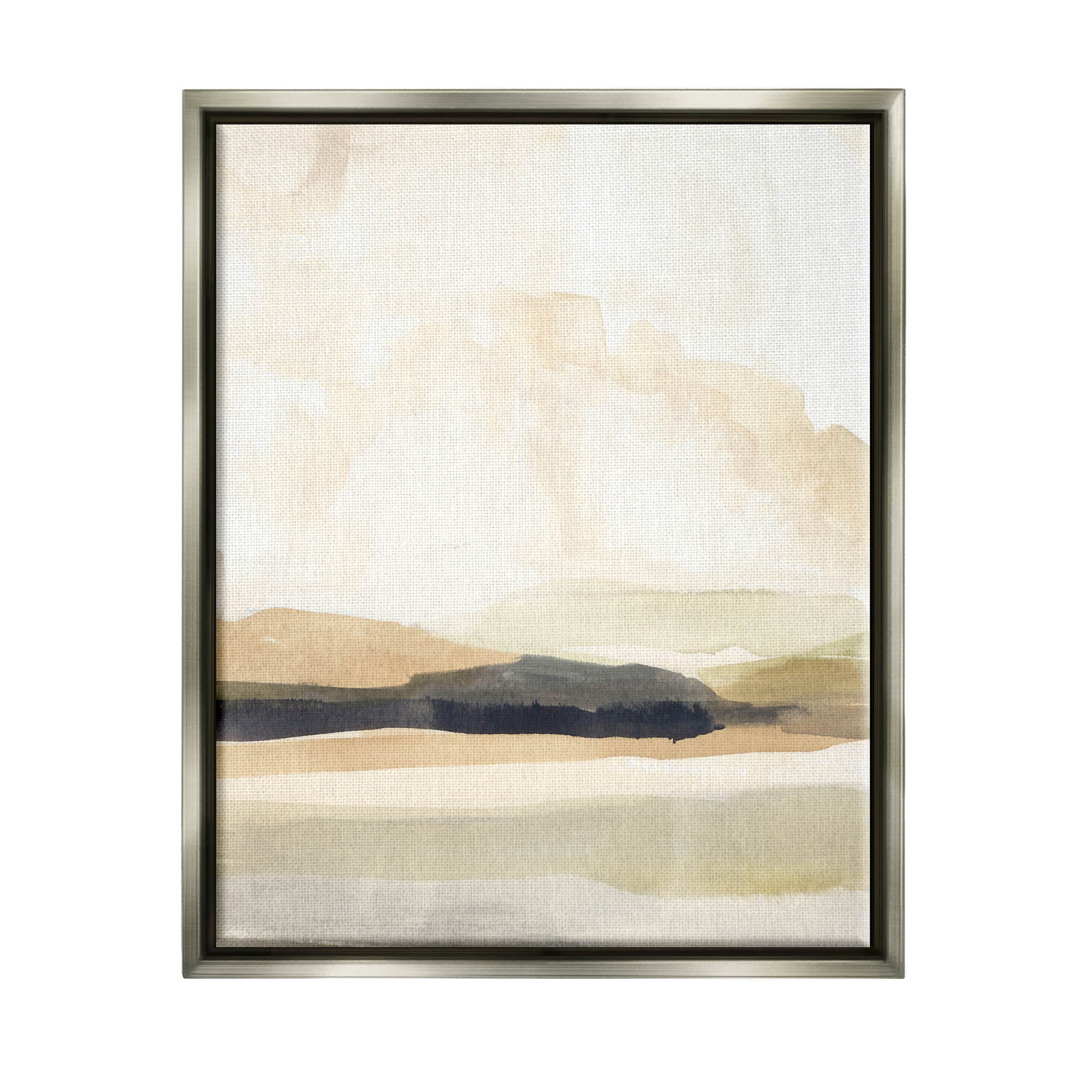 Stupell Industries Figurative Landscape Scene Painting Luster Gray Floating Framed Canvas Print Wall Art, Design by Annie Warren